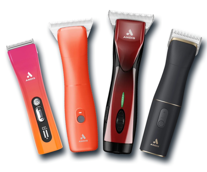 Andis ProClip 5-in-1 Sunset, eMERGE, Pulse ZR II, and beSPOKE clippers