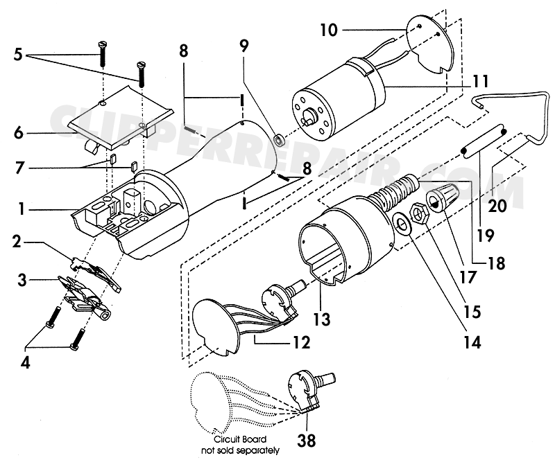 Laube Mini Micro Clipper Kit - Var. Speed diagram #1
