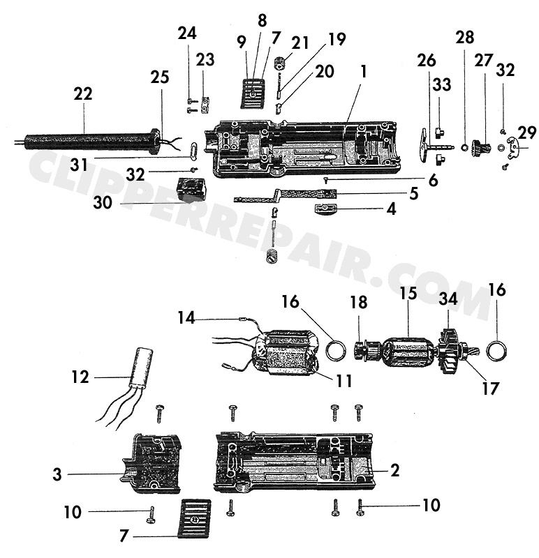 Aesculap GT272 Clipper diagram #1