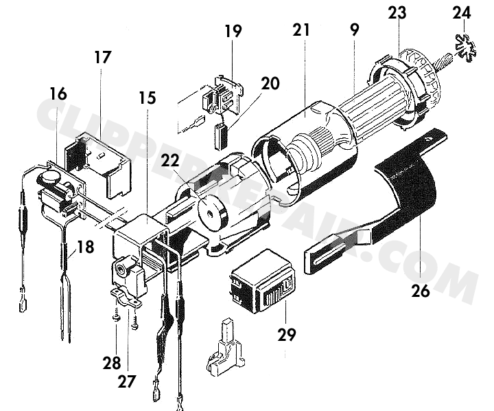 Aesculap GT374 Clipper diagram (large) #2
