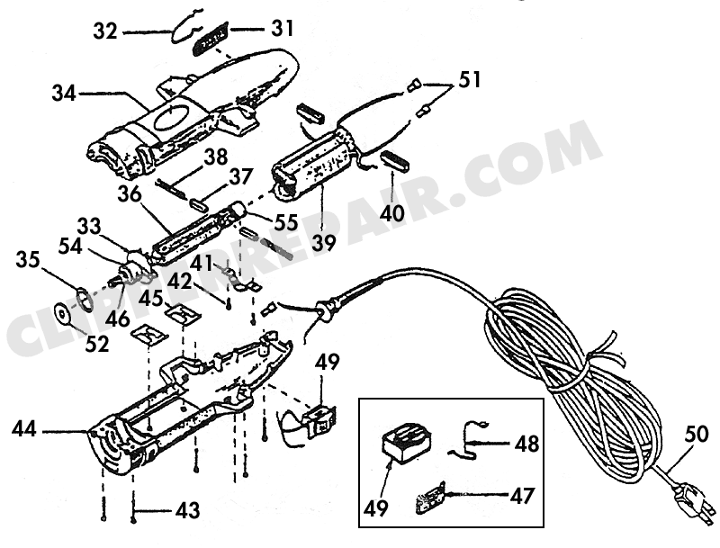 Oster EW310 (Smooth Housing) diagram (large) #2