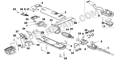 Andis (BGCL) Head Light Clipper diagram #1