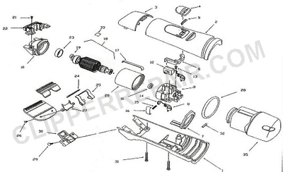 Andis (BGR) Clipper diagram #1