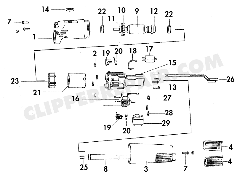 Aesculap GT 474 Clipper diagram #1
