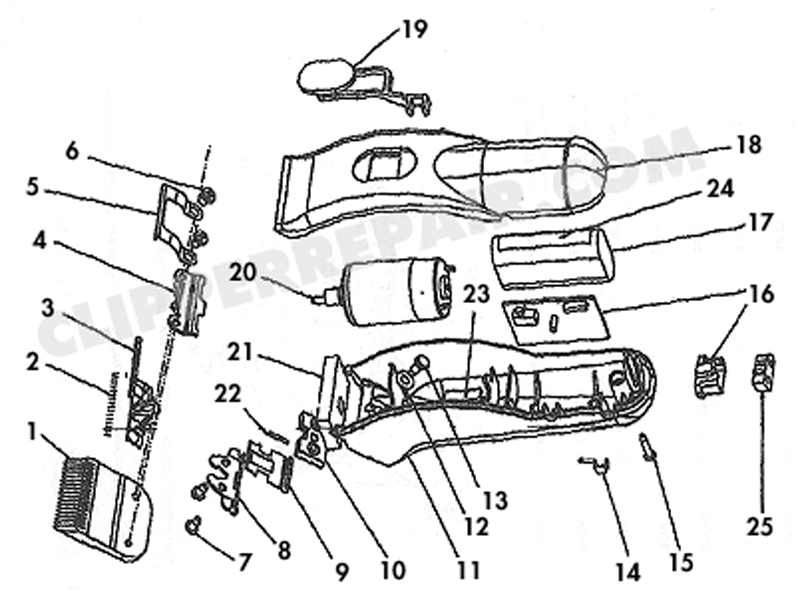 Oster Sculptor (Barber) diagram (large) #1