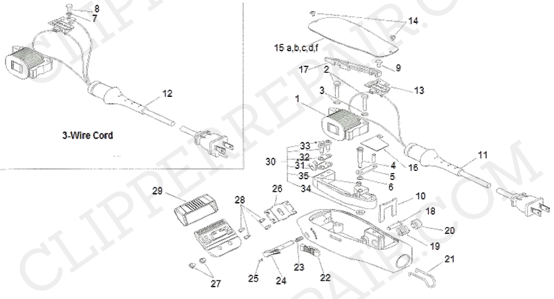 Andis (ML) Master 90th Anniversary Edition diagram #1