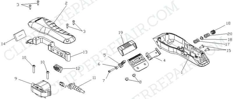 Andis (US-1) Easy Clip Adjustable diagram #1