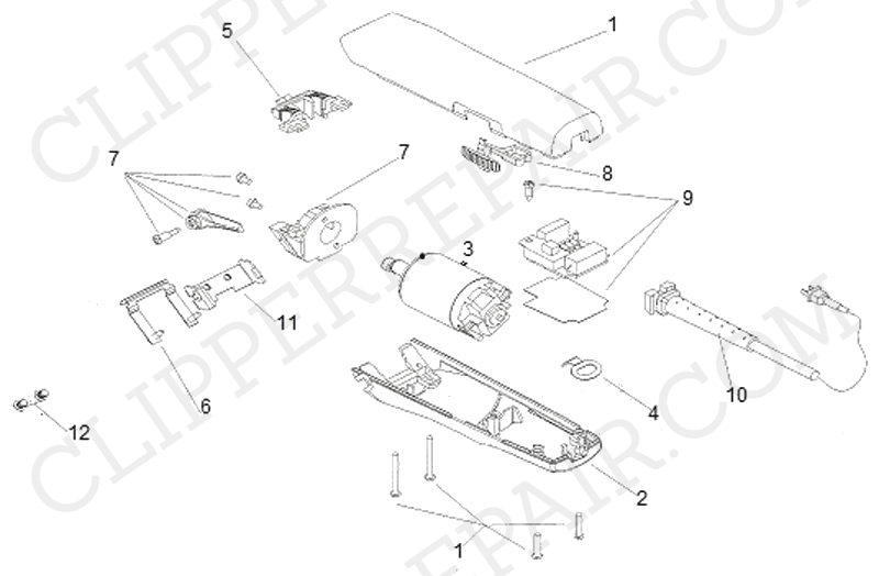 Andis (MBA) MBX Experience Adjustable Clipper diagram #1