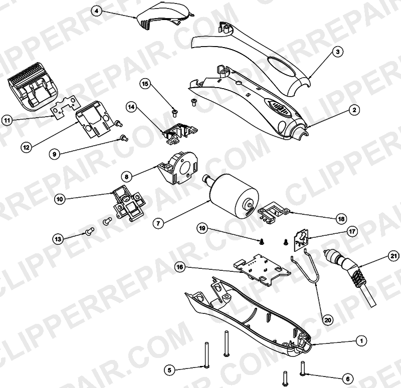 Andis (BDC) Endurance Brushless Motor Clipper - Turquoise diagram #1
